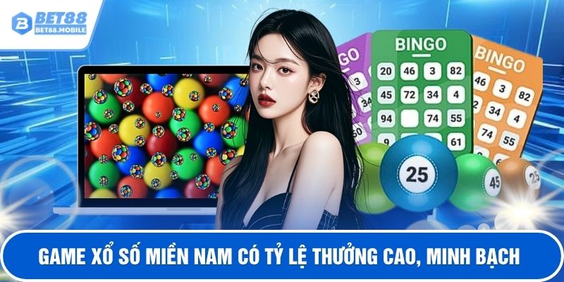 Game xổ số miền Nam BET88 có tỷ lệ thưởng cao, minh bạch